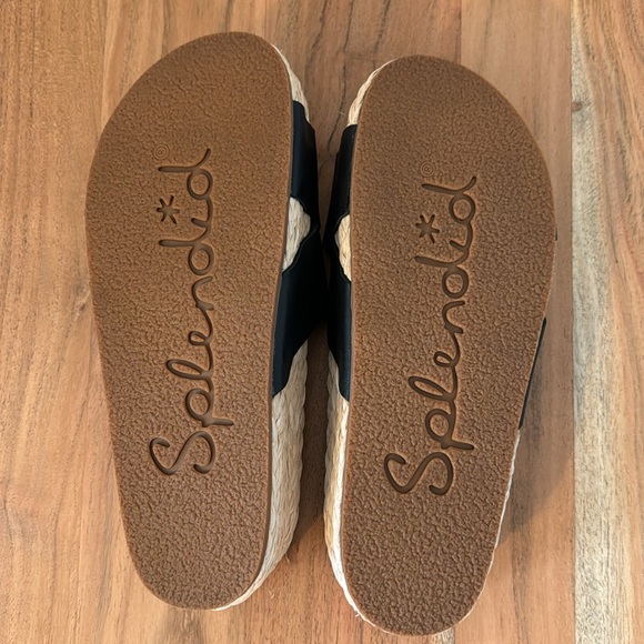 Womens Splendid Platform Criss Cross Slide-on Open Toe sandals Black 8.5 - Picture 4 of 4